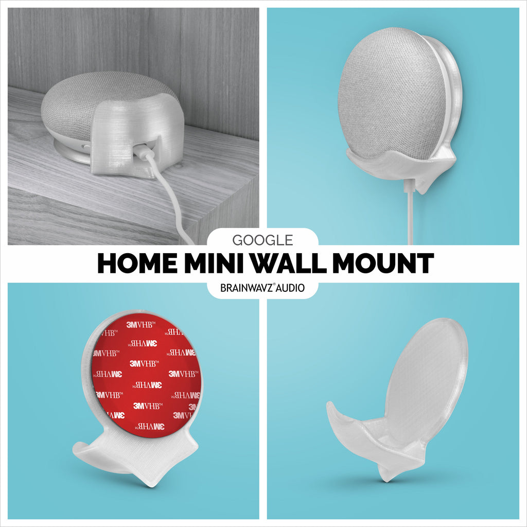 Google Nest Home Mini Stick On Wall Mount - Easy to Install