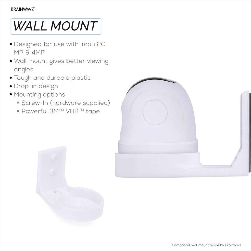 Wall Mount Compatible with Imou 2C 2MP & 2C 4MP Pet & Baby Indoor Camera, Security Camera Holder Bracket, Reduce Blind Spots & Clutter