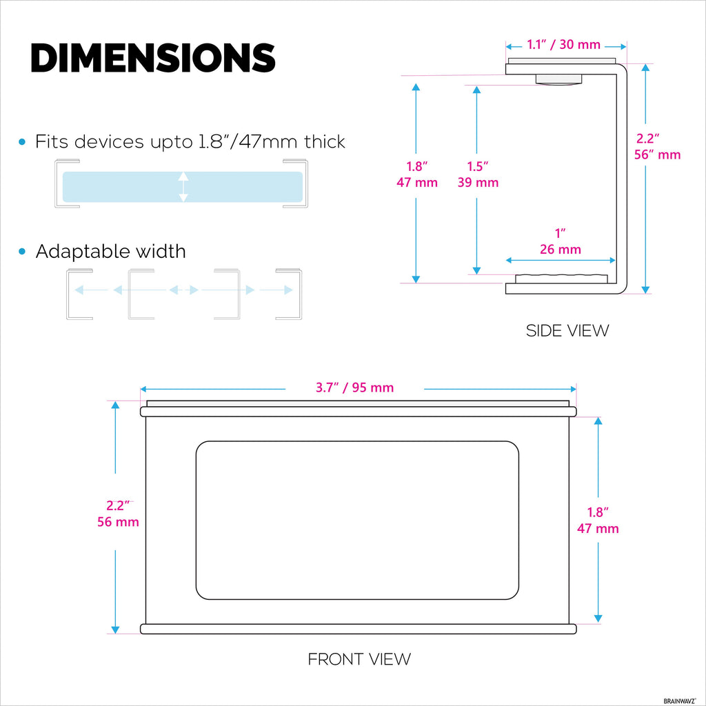 Under Desk Laptop Holder Clear Mount VHB & Screw In Devices like Laptops Macbooks Surface Keyboard Routers Modems Cable Box Network Switch & More