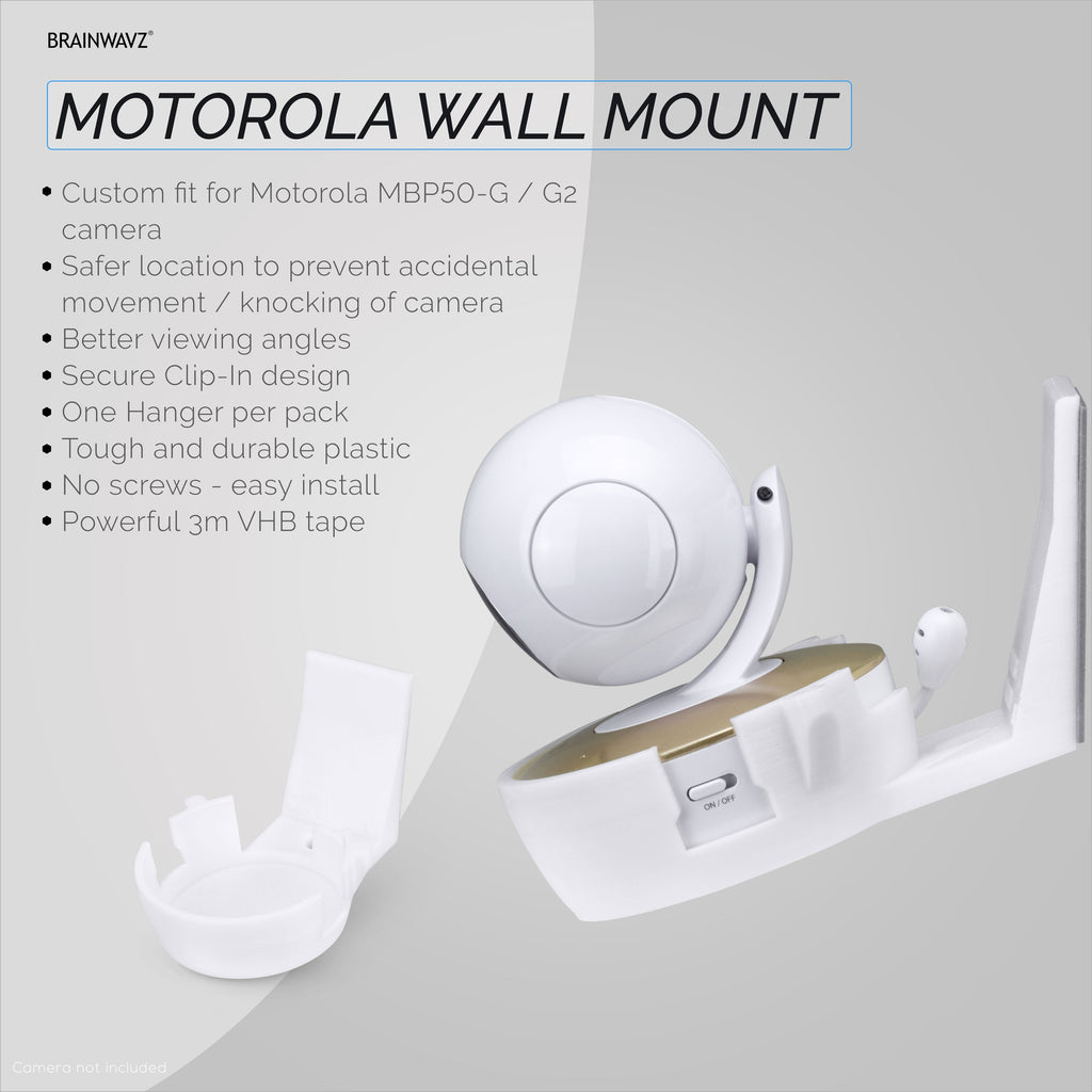 Motorola MBP50-G Adhesive Wall Mount - Tilted Shelf for Better View Angles, Easy to Install