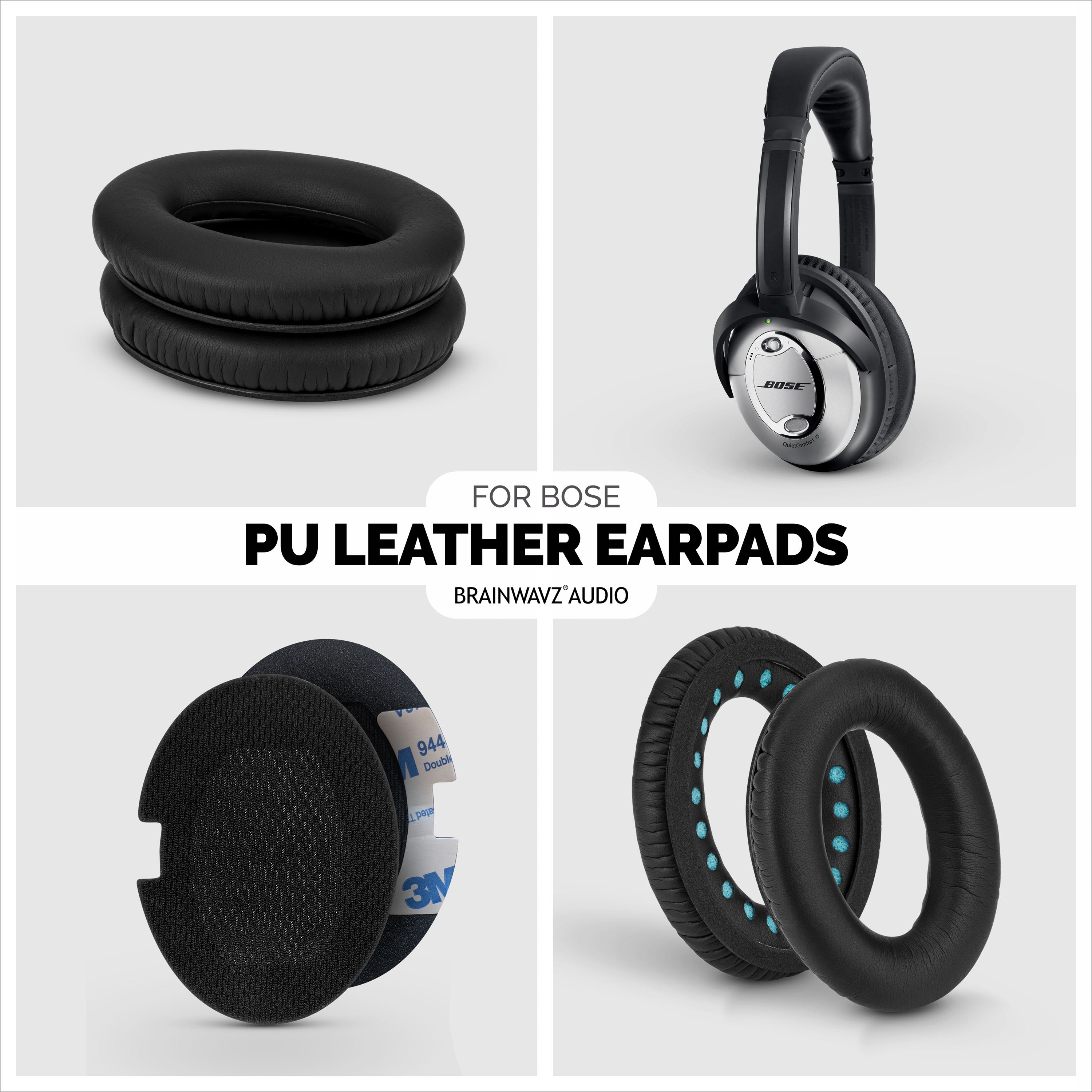 BOSE QC15 Replacement Earpads - Made with Premium Materials, Better Than Stock