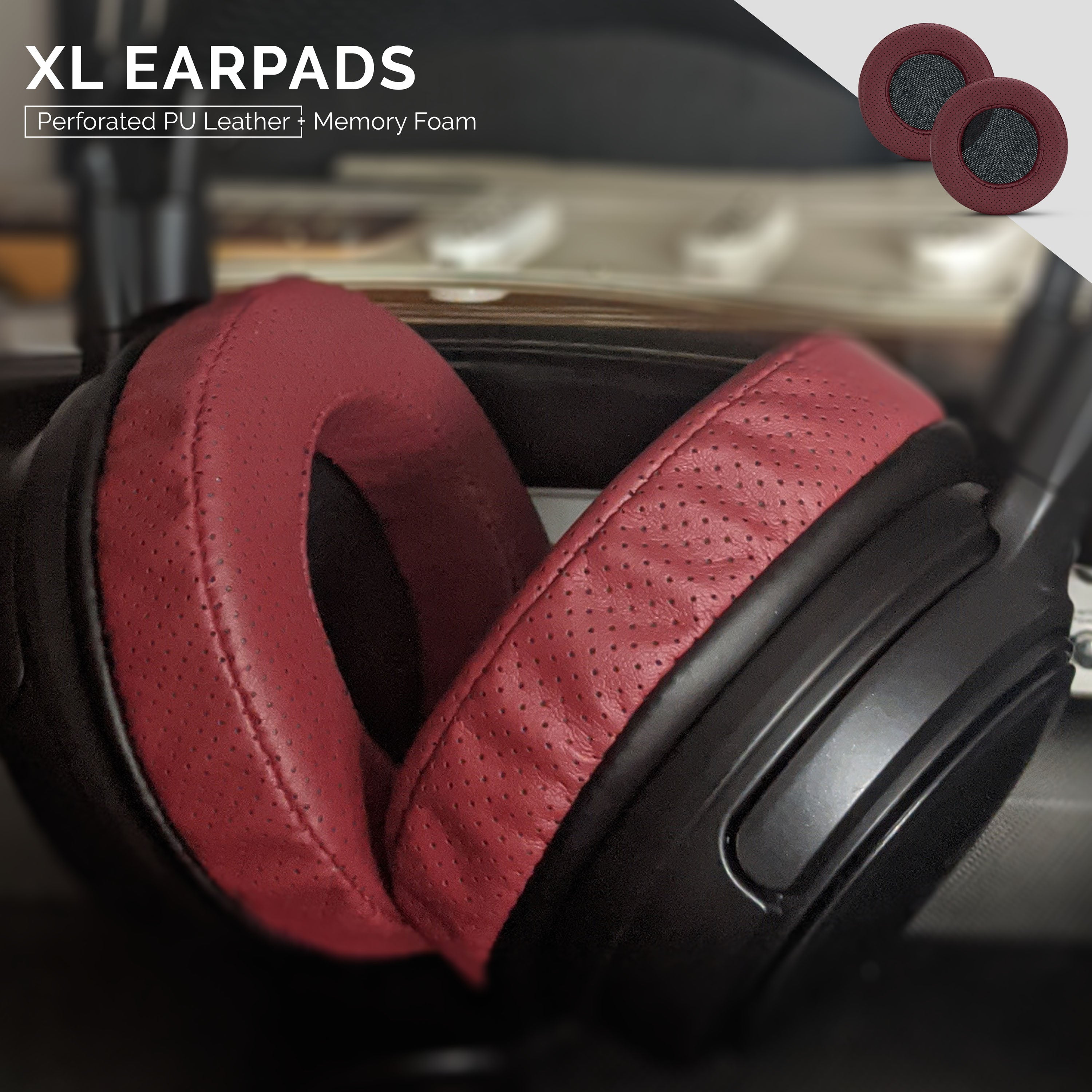Headphone Memory Foam Earpads - XL - Perforated
