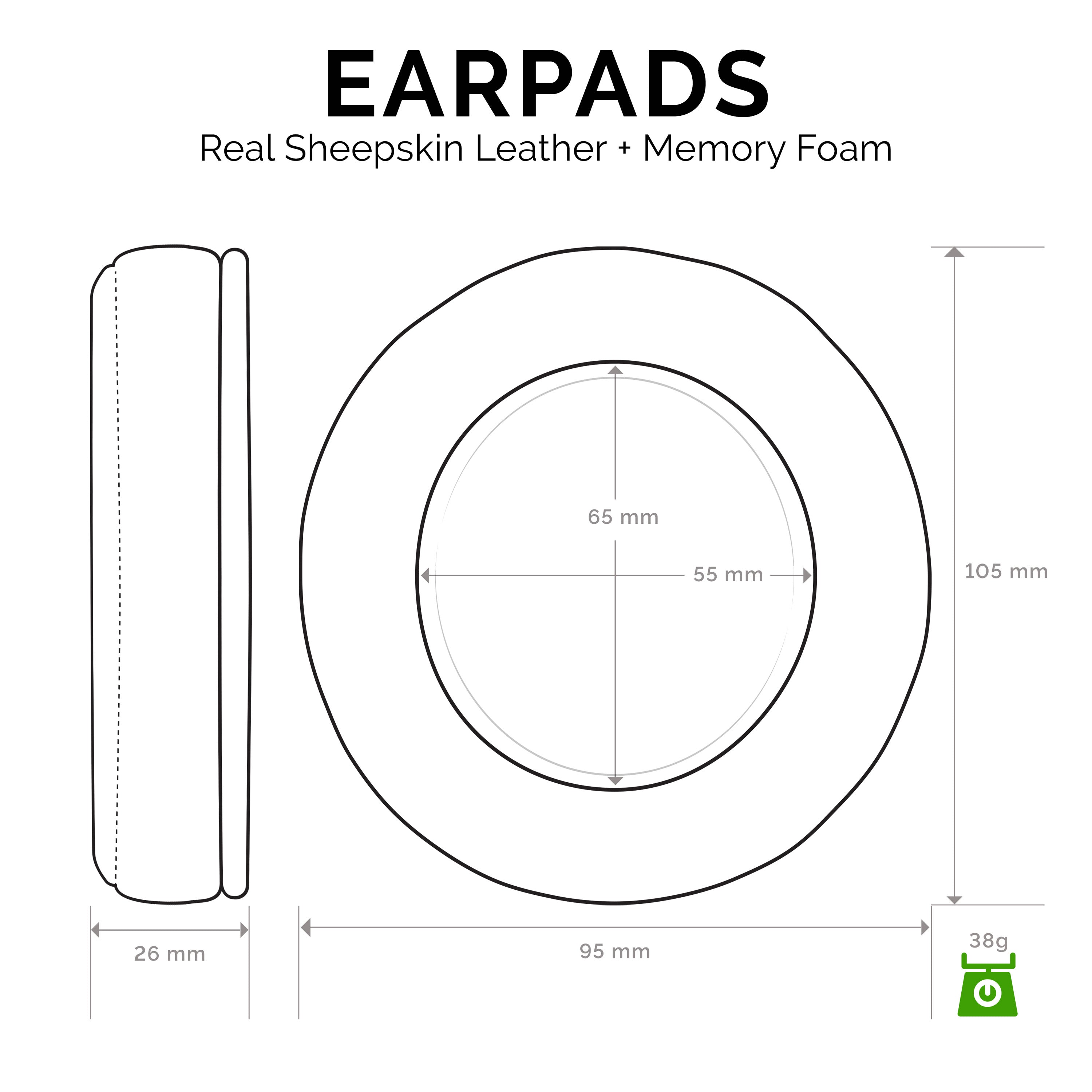 Razer Kraken Sheepskin Leather Replacement Earpads