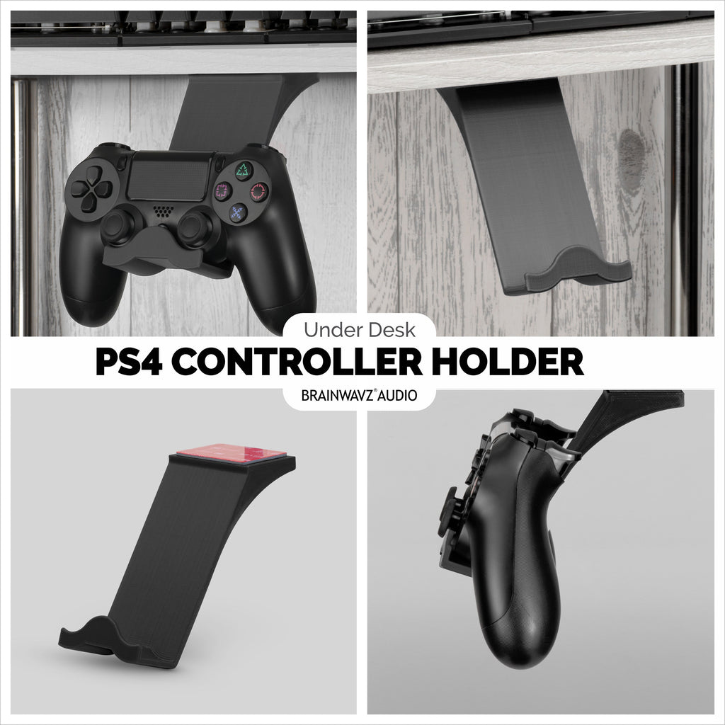 Under Desk Game Controller Holder Hanger - For PlayStation PS4 Controllers