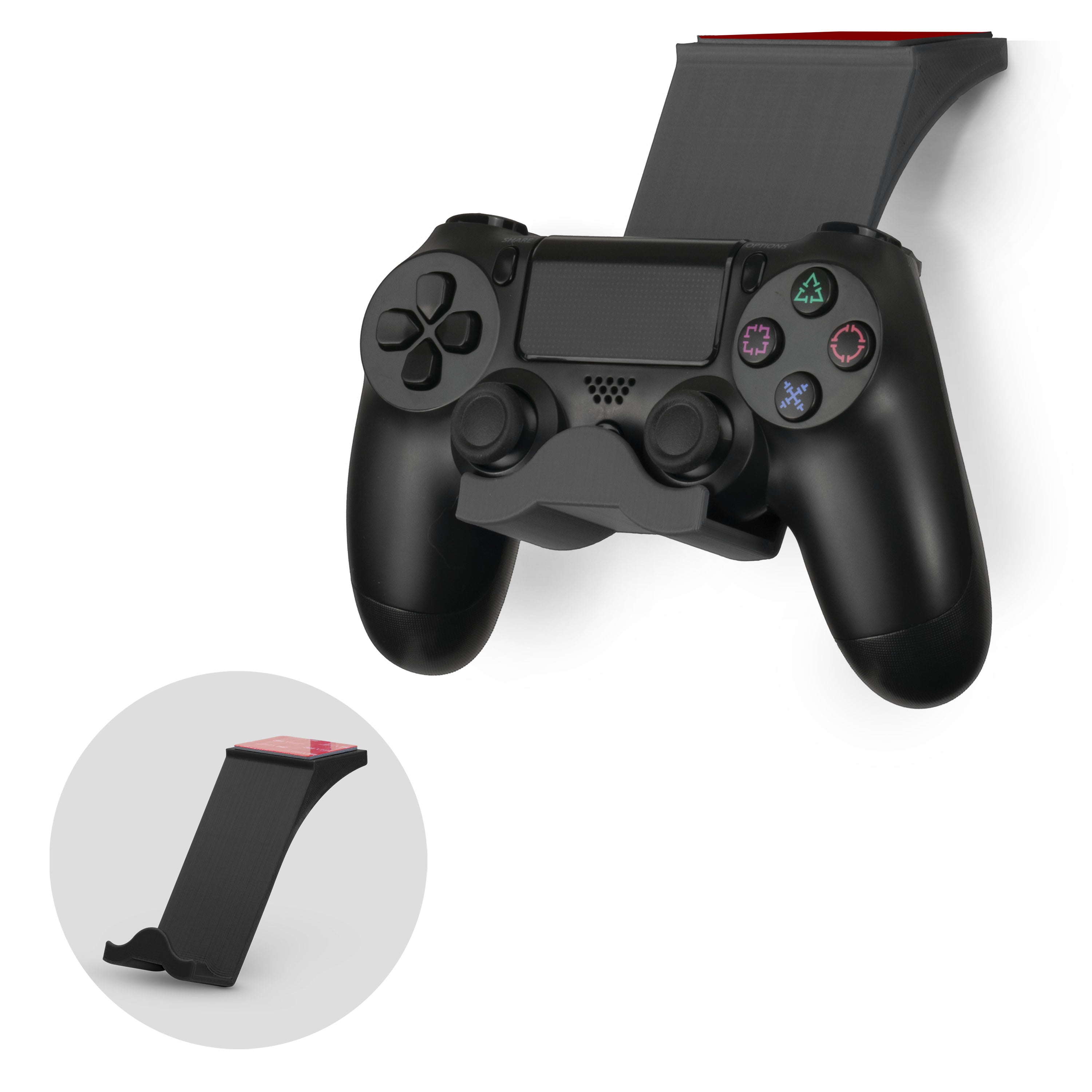 Under Desk Game Controller Holder Hanger - For PlayStation PS4 Controllers