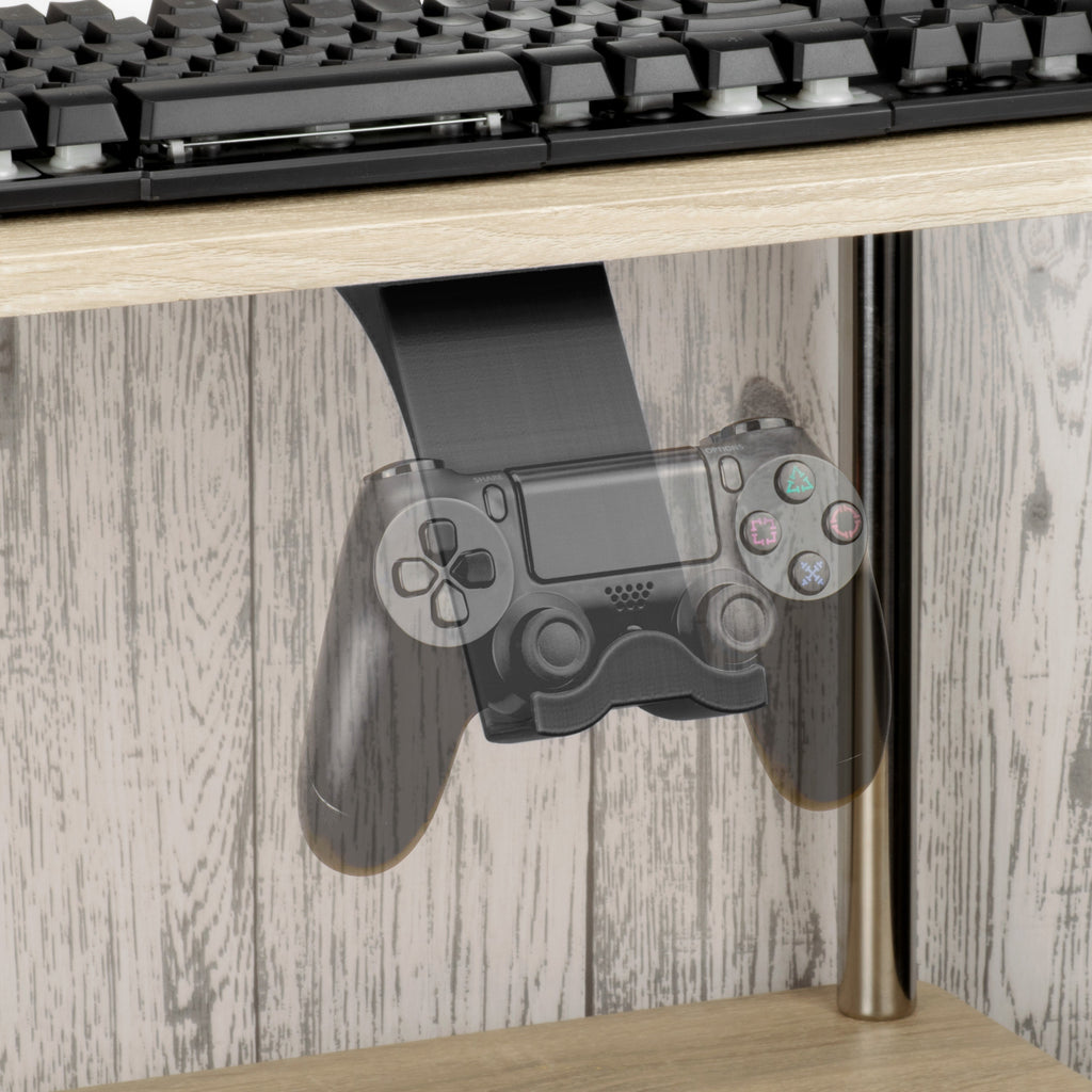 Under Desk Game Controller Holder Hanger - For PlayStation PS4 Controllers