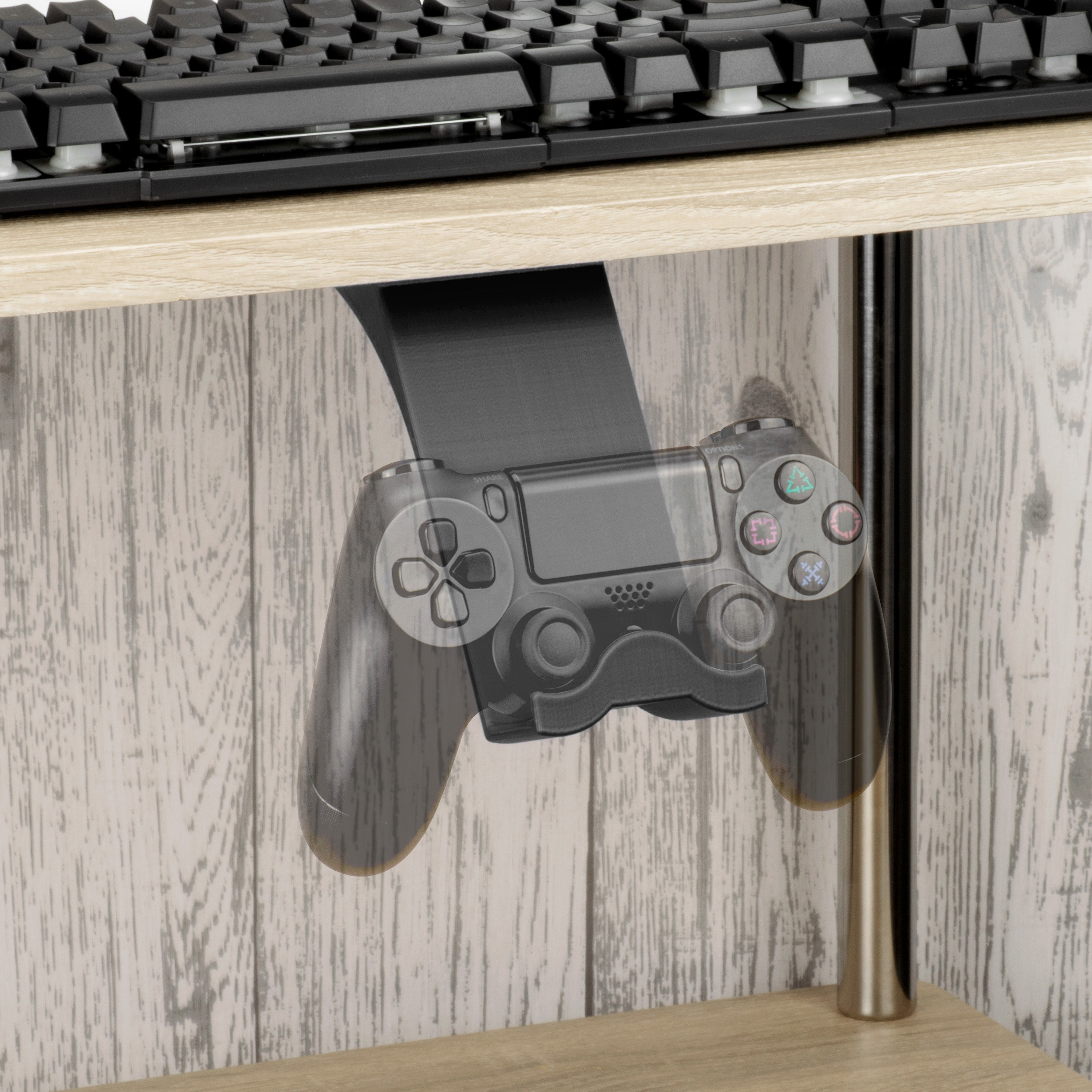 Under Desk Game Controller Holder Hanger - For PlayStation PS4 Controllers
