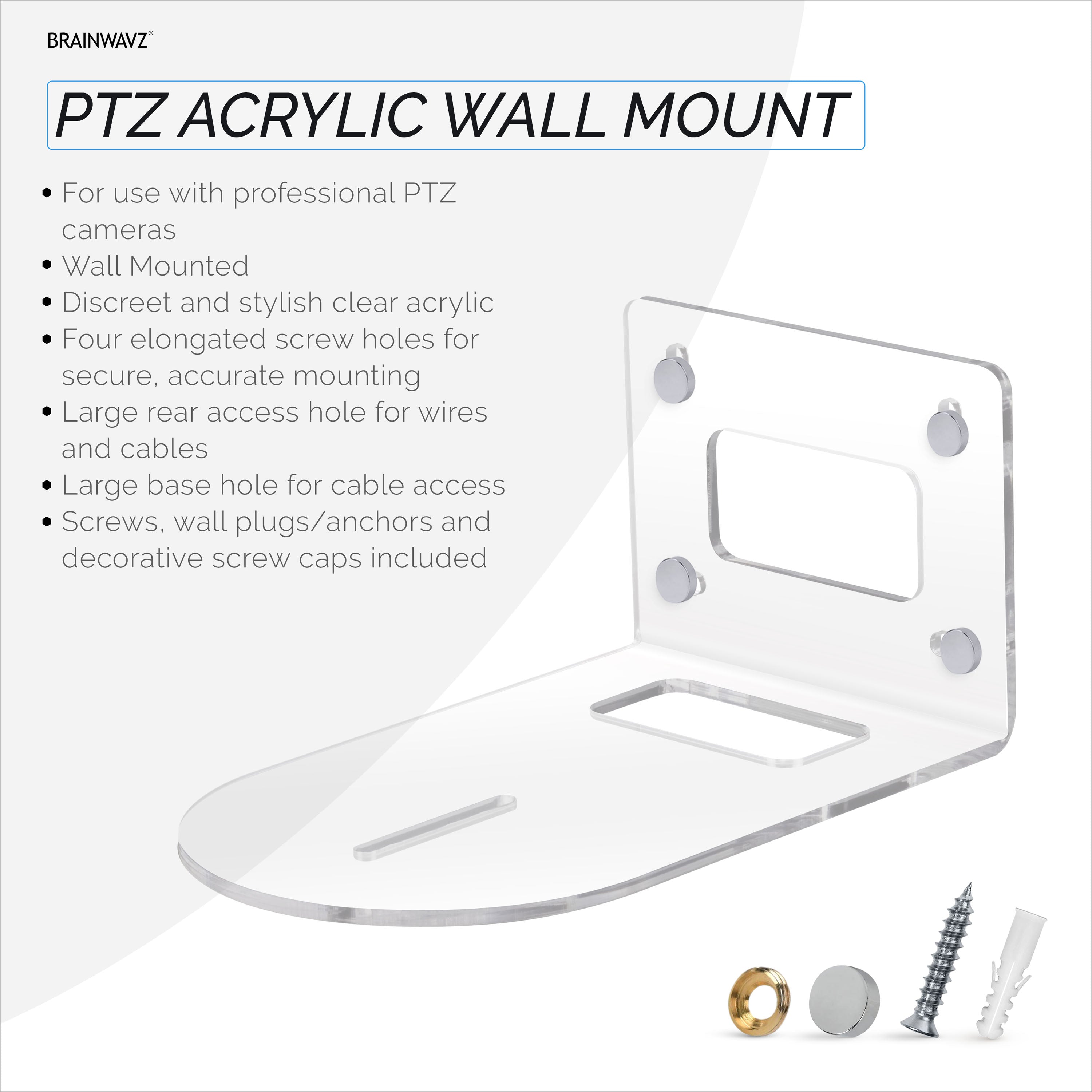 Universal PTZ Camera Wall Mount Bracket, Universal, Suitable for HuddleCam, PTZOptics, AVIPAS, Lumens Camera & More
