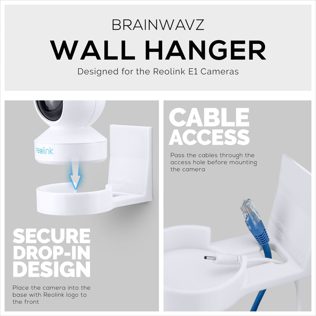 Reolink E1 Wall Mount, Works with E1 & E1 Pro Cameras, Adhesive Holder, Easy to Install