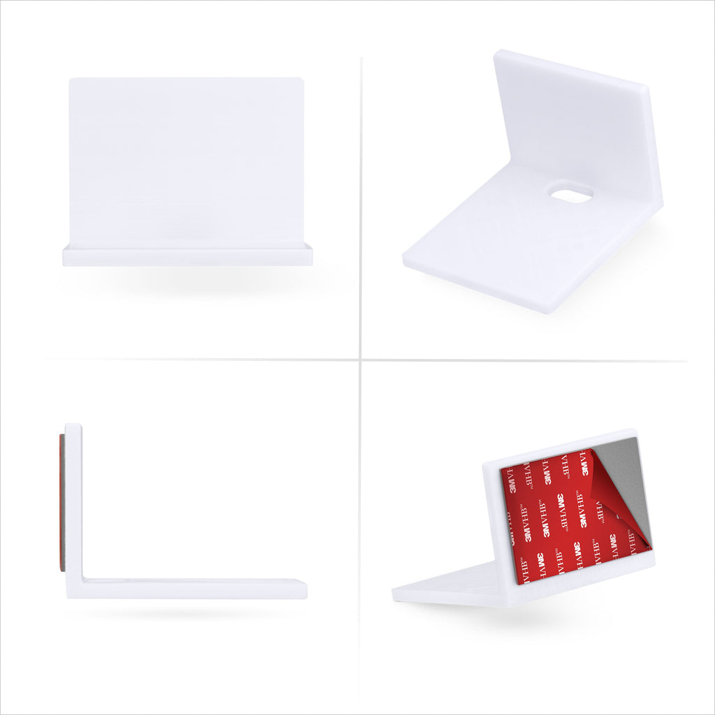 3.5” Small Floating Shelf Speaker & Camera Stand, Self Adhesive, No Screws Wall Mount For Cameras Baby Monitors Webcams