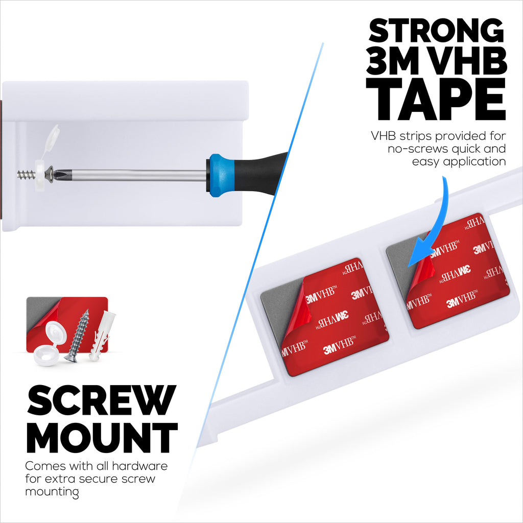Drill Free Small Wall Mount Shelf For Security Cameras, Baby Monitors, Speakers, Routers, Plants & More, Strong Adhesive