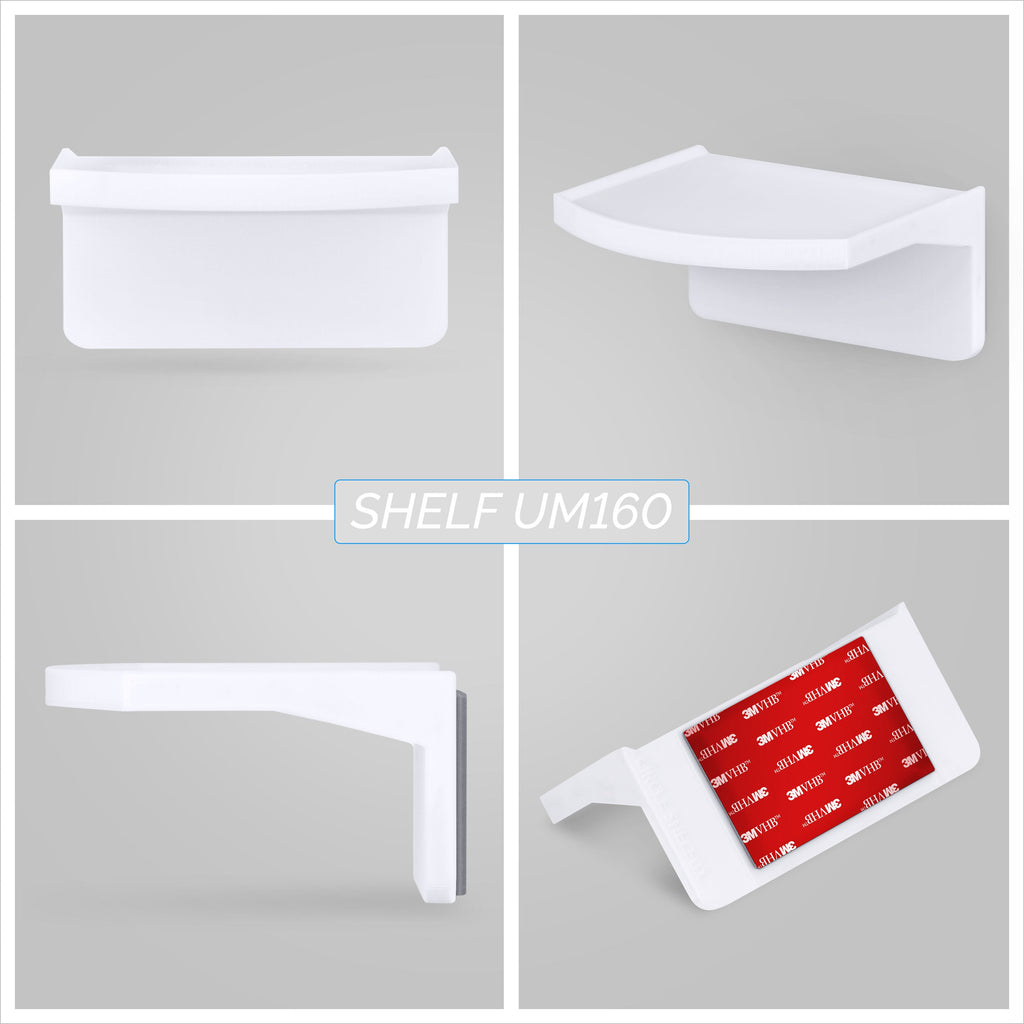 4.5" Adhesive Baby Monitor Wall Mount Shelf, Also for Cameras, Speakers, Decor, Toys, Bedroom, Wifi Routers, Kitchen, Cable Box & More, Easy to Install