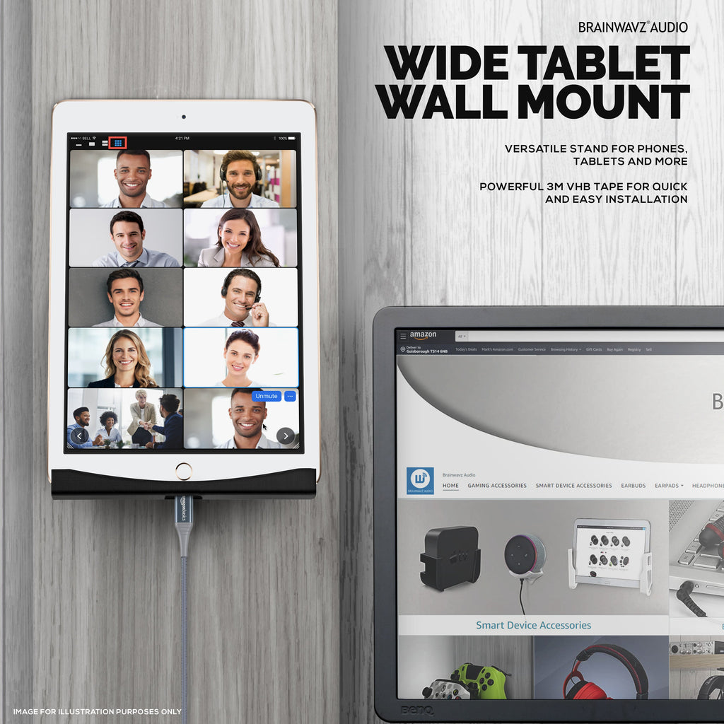 Adhesive Wall Mounted iPad and Android Tablet Stand Hanger - TM03