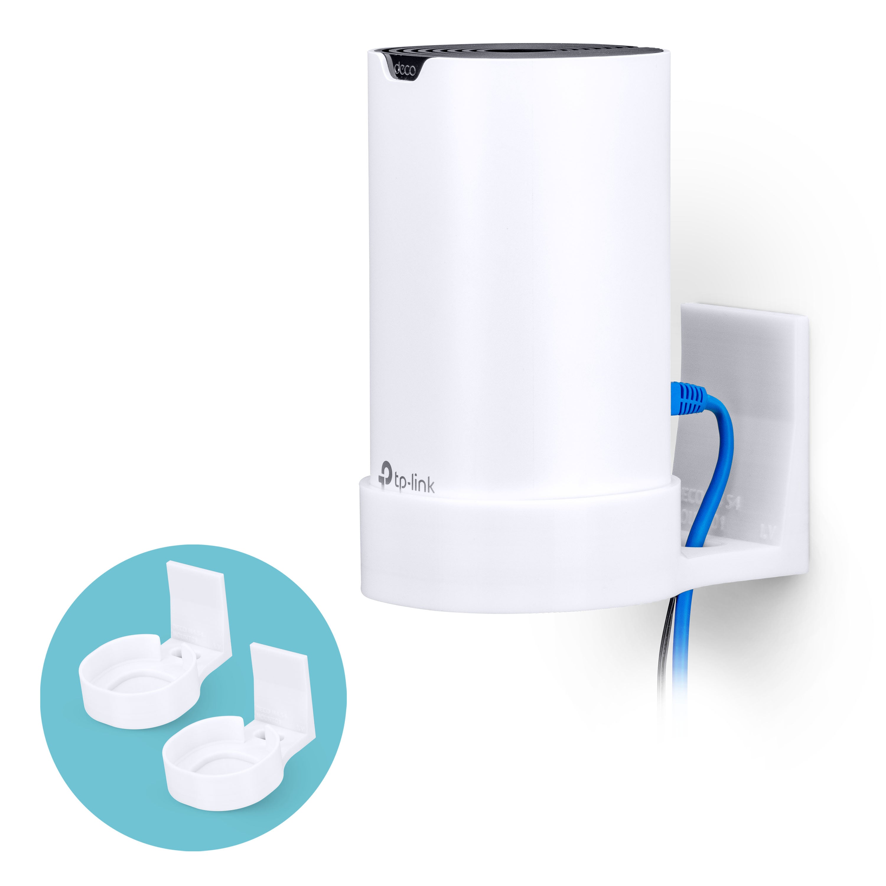 TP-link Deco M4 & S4 Adhesive Wall Mount Holder - No Screws, Easy to Install