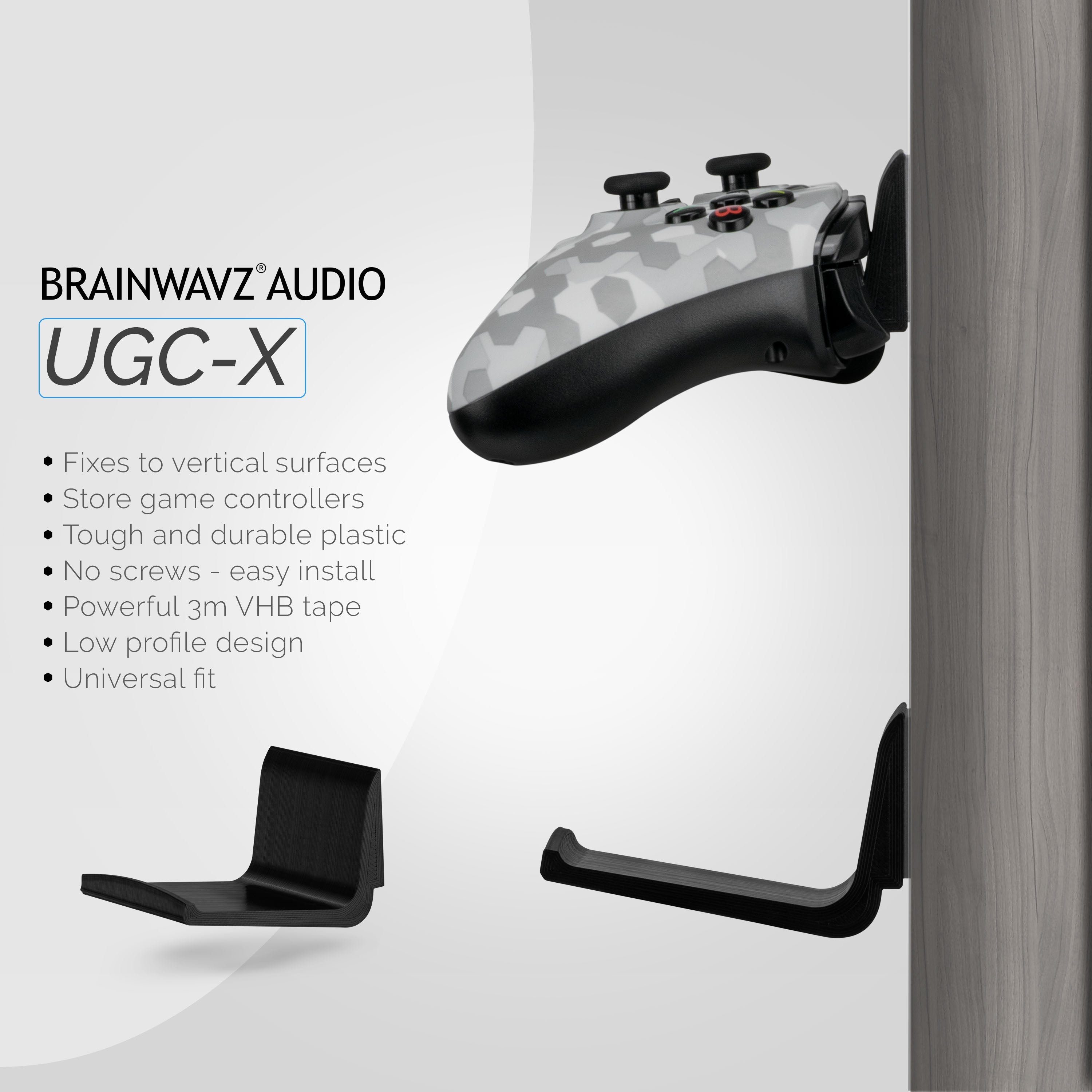 UGC-X (2 Pack) Universal Game Controller Wall Mount - For Xbox, PS5/PS4, PC & More