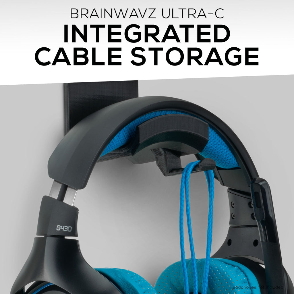Ultra-C: Headphone Hanger Stand with Cable Hook
