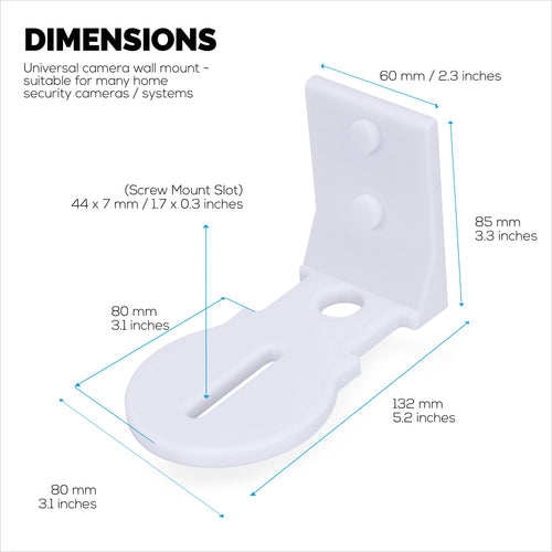 Adhesive Baby Monitor & Security Camera Wall Mount Holder Shelf for Eufy, Wyze, Nanit, Infant Optics, Wansview, Blink, TP Link, Kasa, Ring & More W03