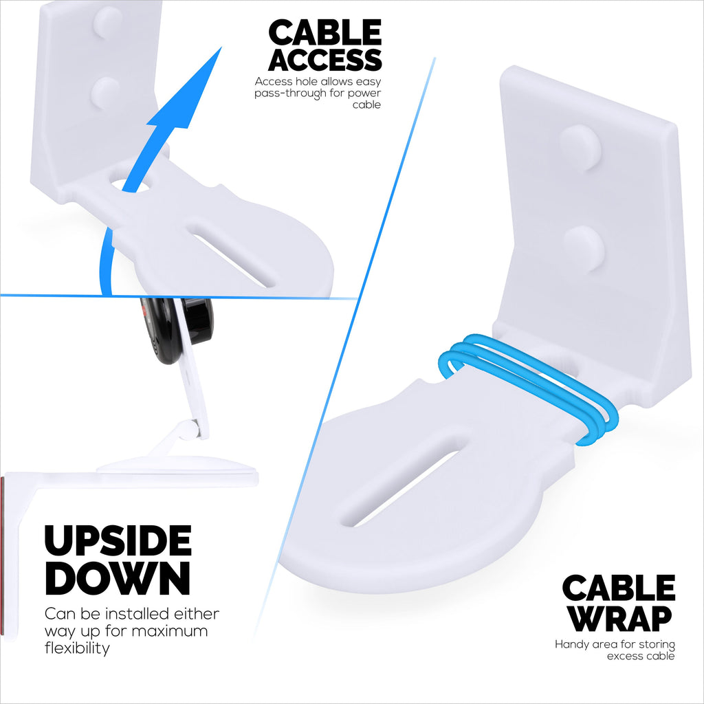 Adhesive Baby Monitor & Security Camera Wall Mount Holder Shelf for Eufy, Wyze, Nanit, Infant Optics, Wansview, Blink, TP Link, Kasa, Ring & More W03