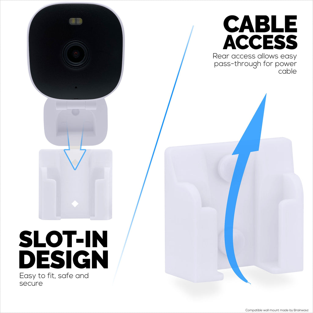 2 Pack Adhesive Wall Mount For Vimtag Mini G3-8310 Camera, Easy To Install Holder, No Mess, Reduce Blind Spots & Improved Viewing, Stick On & Screw In Installation