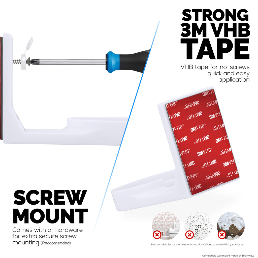 Screwless Wall Mount For Winees M2X Indoor Security Camera - Strong VHB Stick On Adhesive, Easy To Install, No Mess, Reduce Blind Spots & Better Viewing, Bracket Holder Shelf